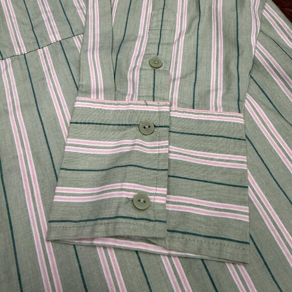 Women's ABERCROMBIE‎ & FITCH Oversized Striped Breezy Shirt- Size Medium - Picture 5 of 9